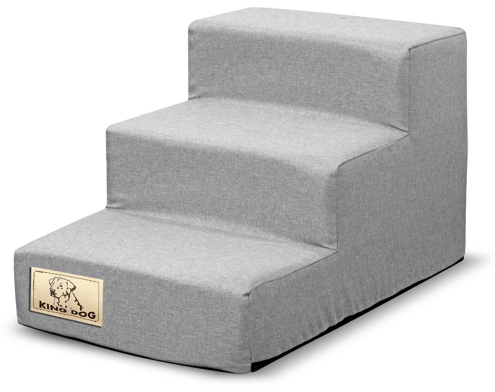 Schodki dla psa lub kota 3 stopniowe ROZBIERALNE antyslip Szare