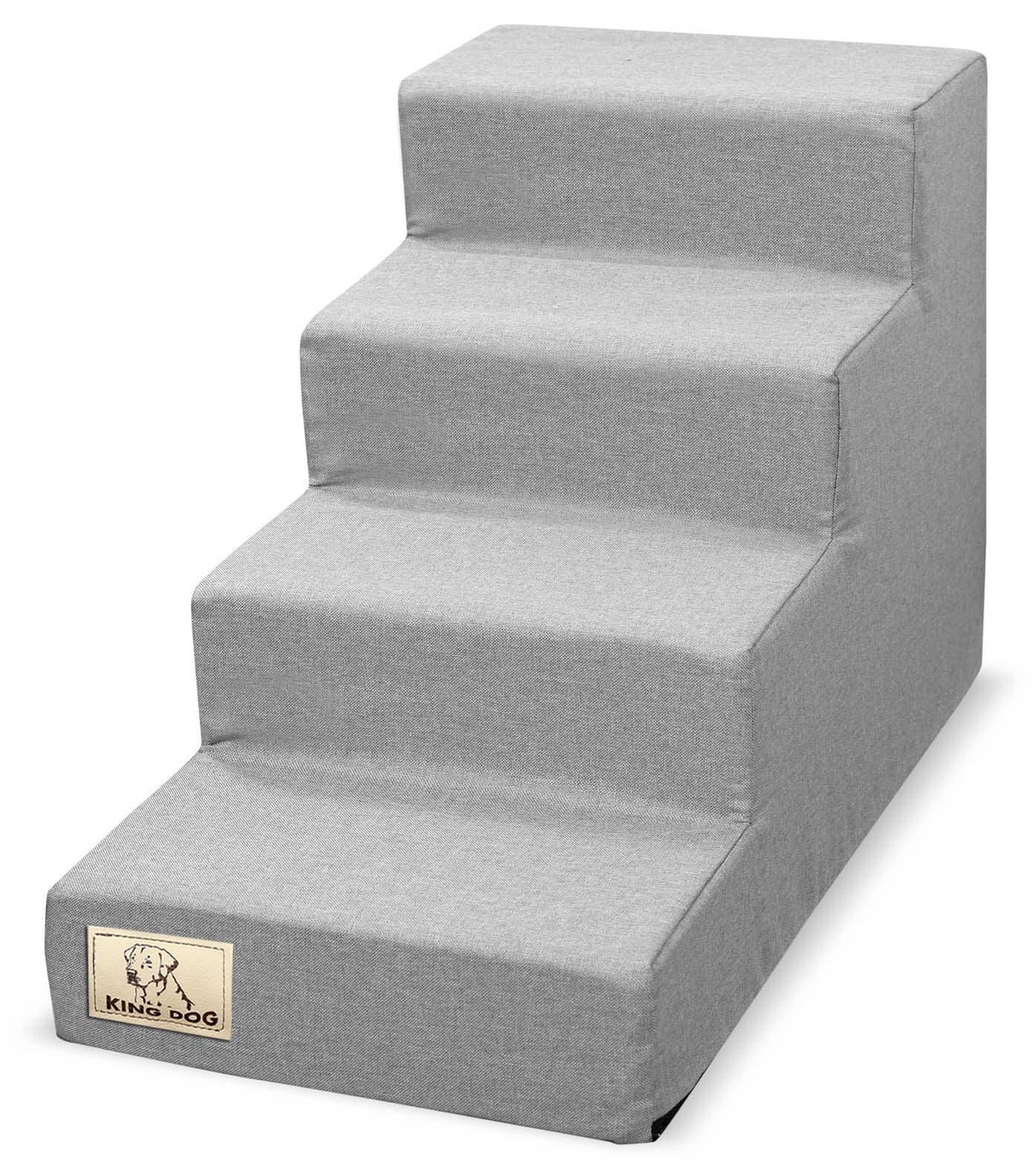 Schodki dla psa lub kota 4 stopniowe ROZBIERALNE antyslip Szare