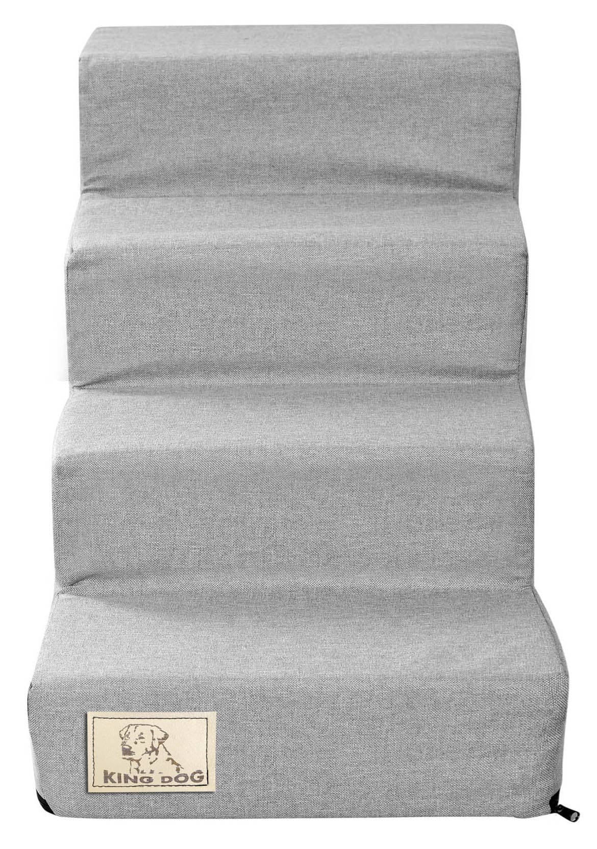 Schodki dla psa lub kota 4 stopniowe ROZBIERALNE antyslip Szare