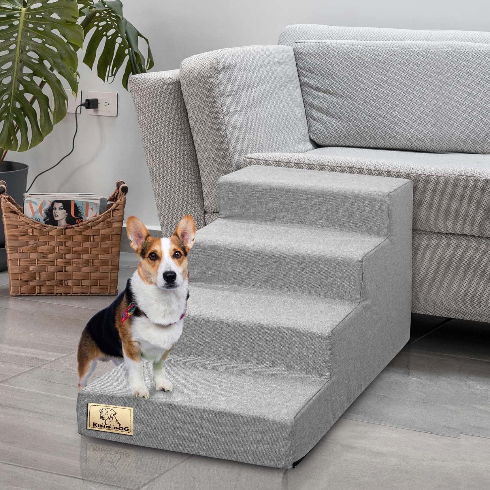 Schodki dla psa lub kota 4 stopniowe ROZBIERALNE antyslip Szare