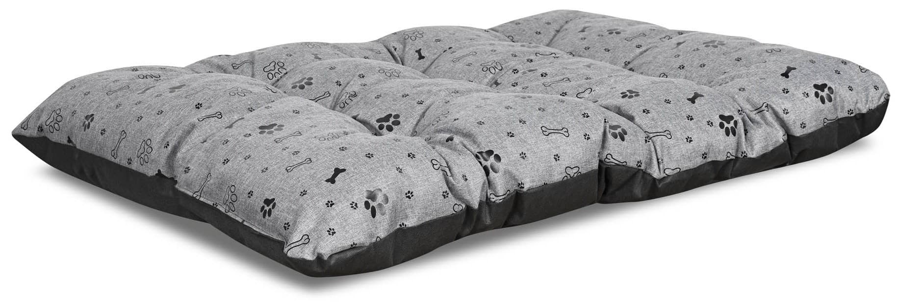 Legowisko dla psa PODUSZKA 120x80 cm Wodoodporna Kości Czarne