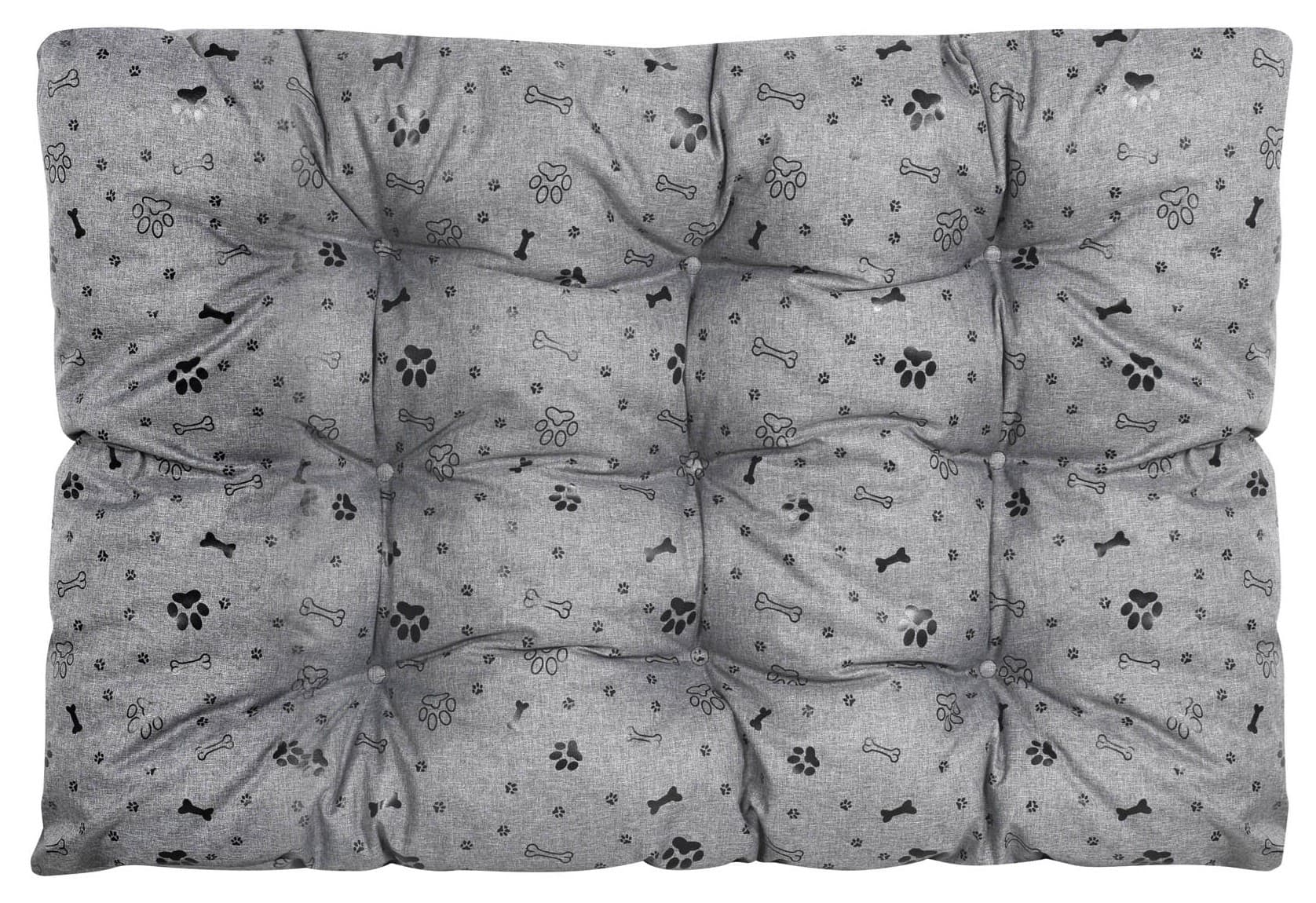 Legowisko dla psa PODUSZKA 120x80 cm Wodoodporna Kości Czarne