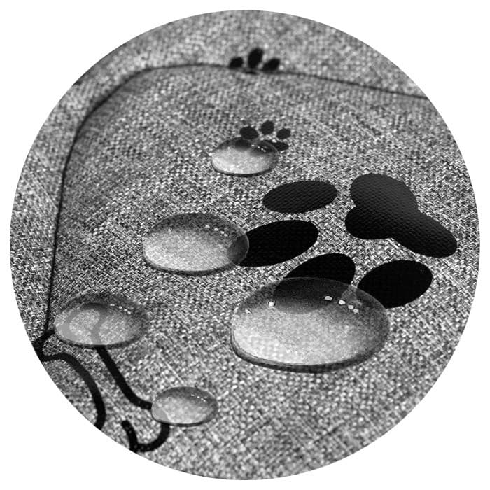 Legowisko dla psa PODUSZKA 120x80 cm Wodoodporna Kości Czarne