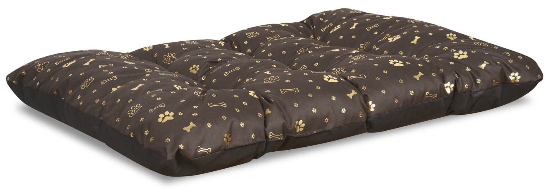 Legowisko dla psa PODUSZKA 80x60 cm Wodoodporna Kości Złote