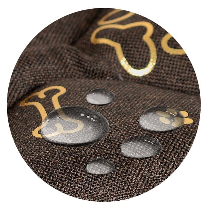 Legowisko dla psa PODUSZKA 100x70 cm Wodoodporna Kości Złote