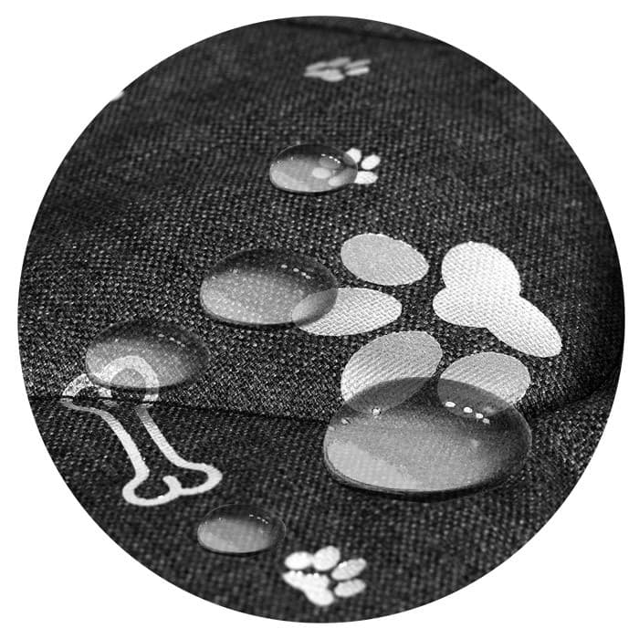 Legowisko dla psa PODUSZKA 120x80 cm Wodoodporna Kości Srebrne