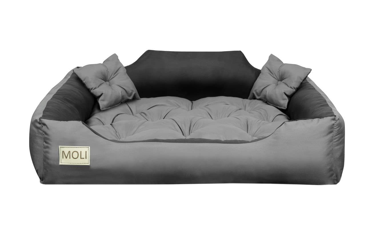 Legowisko dla psa kojec 115x95 cm Personalizowane Szare